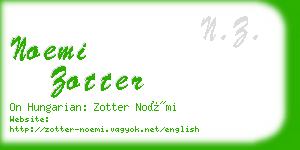 noemi zotter business card